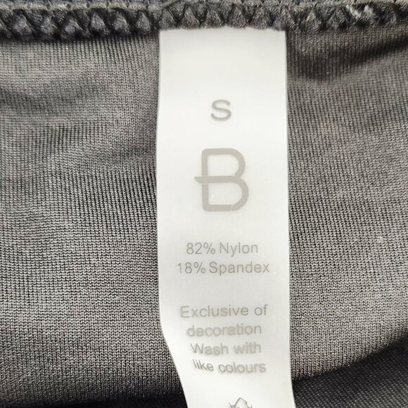 Black Two-Piece Ruched Halter Swimsuit Bikini High-Waisted Bottoms Size Small - Picture 3 of 8